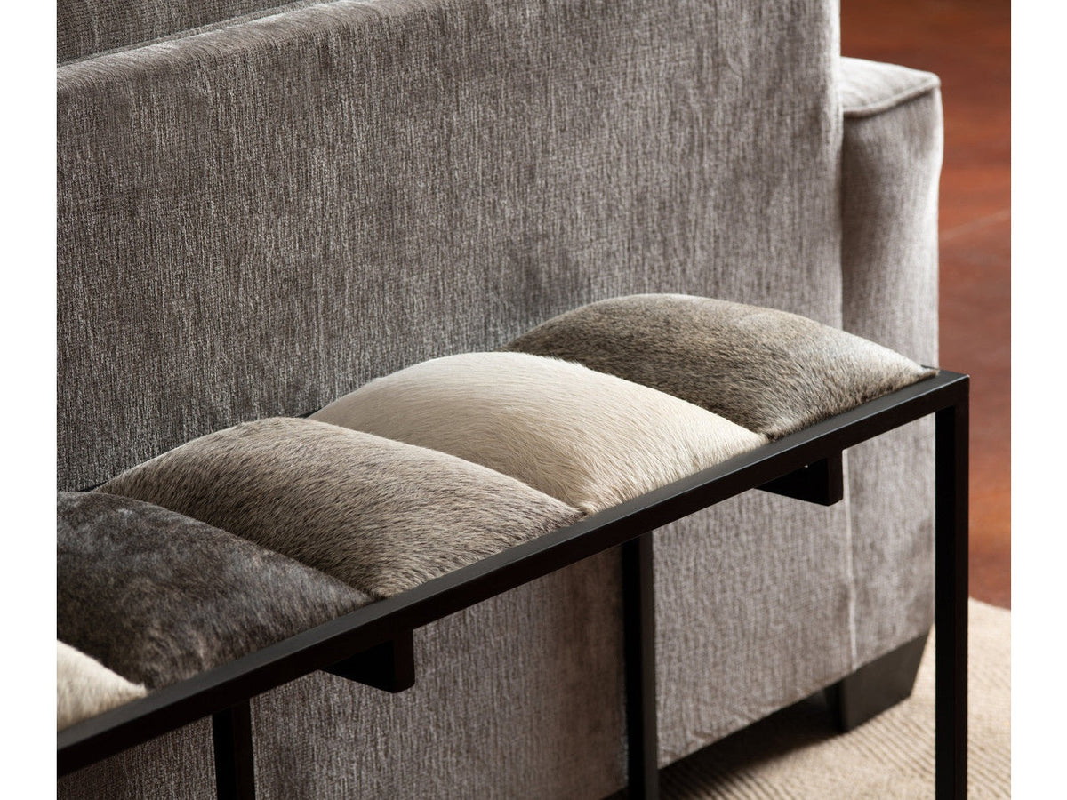 Hampton Black/Gray Bench by Crestview at Eve Furniture