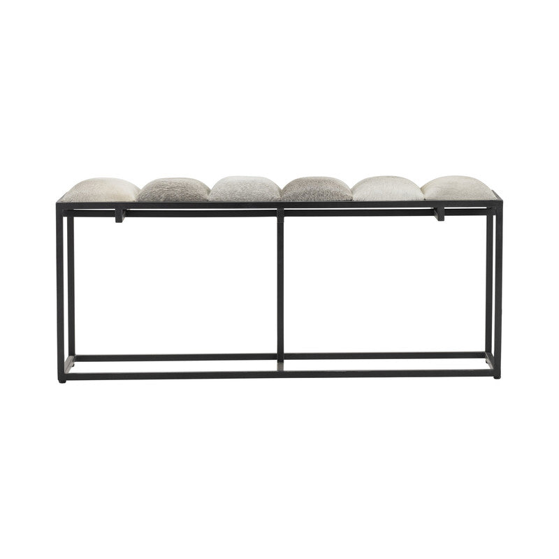 Hampton Black/Gray Bench by Crestview at Eve Furniture