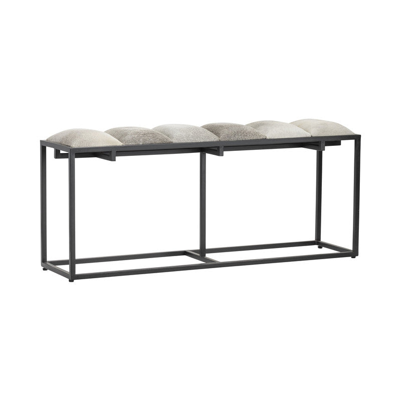Hampton Black/Gray Bench by Crestview at Eve Furniture