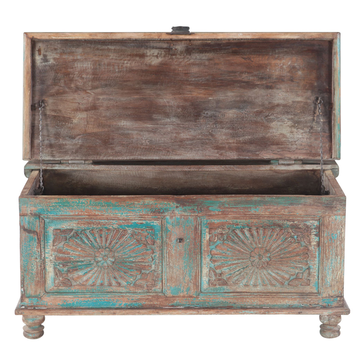 Hand Carved Wood Coffee Table with Built In Storage by Home Trends & Design at Eve Furniture