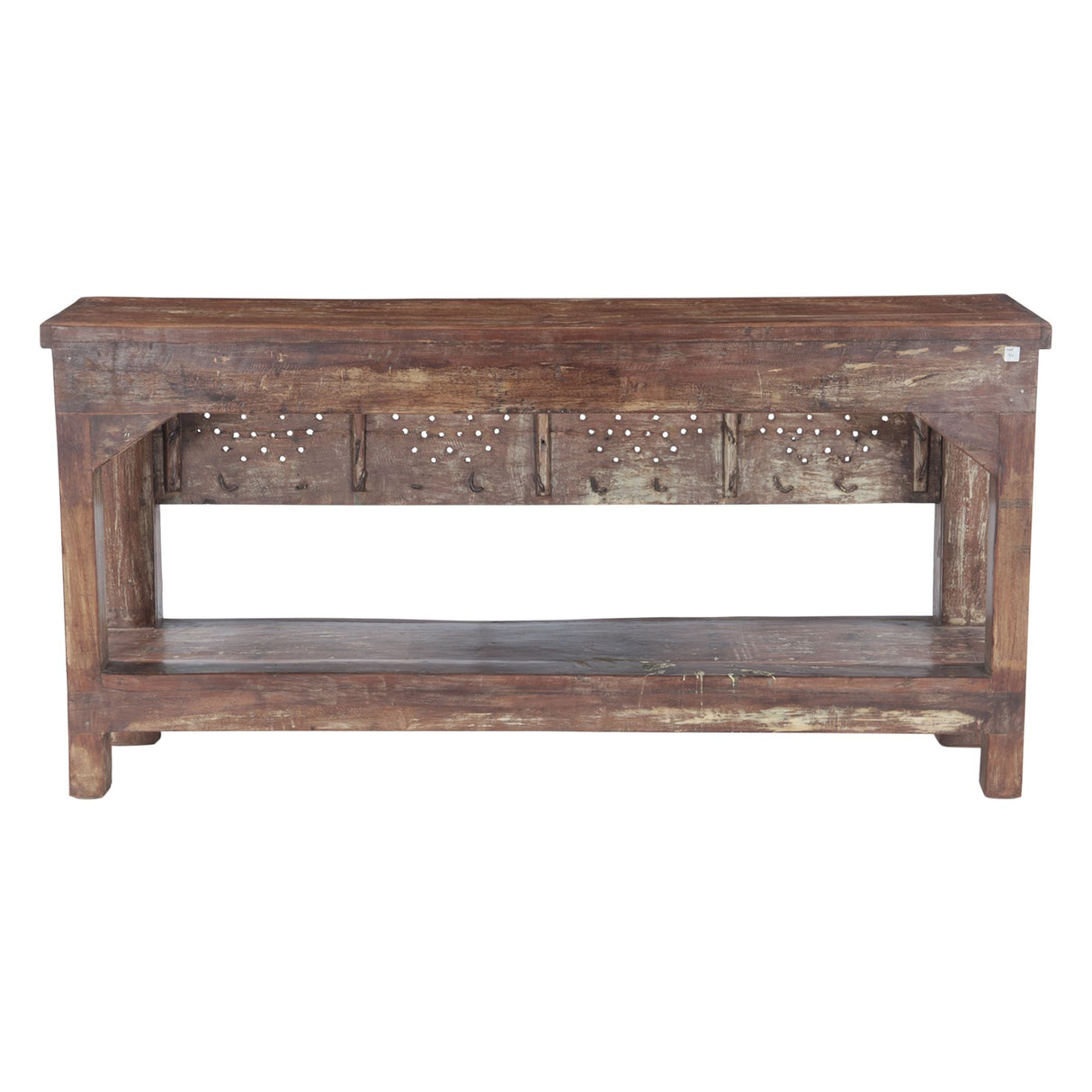 Hand Carved Wood Door Console Table with Bottom Shelf by Home Trends & Design at Eve Furniture