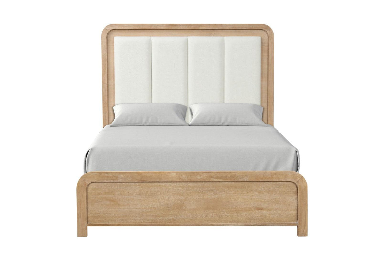 Handforth Natural Upholstered Queen Bed by Furniture of America at Eve Furniture