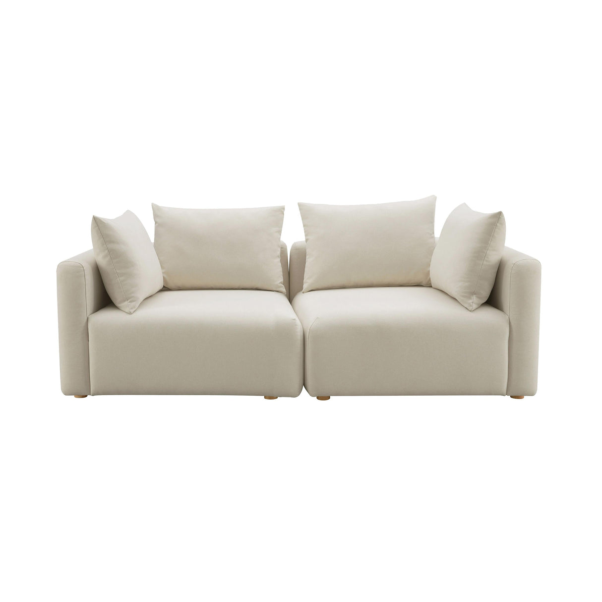 Hangover Cream Performance Linen Loveseat by TOV Furniture at Eve Furniture