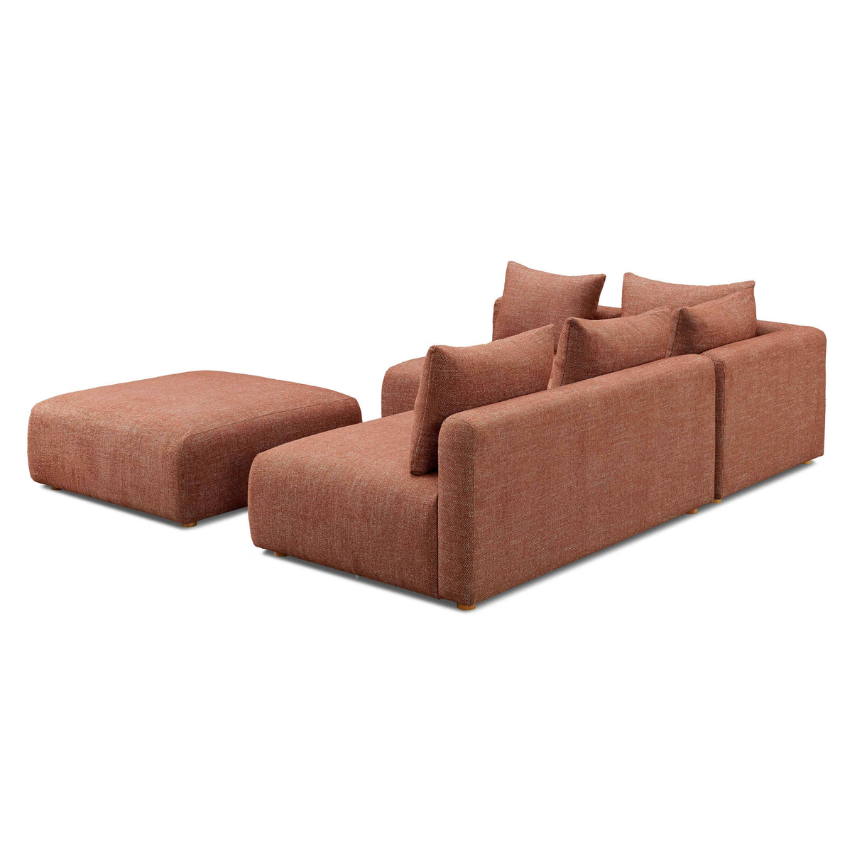 Hangover Heavy Textured Fabric 4-Piece Modular Chaise Sectional by TOV Furniture at Eve Furniture