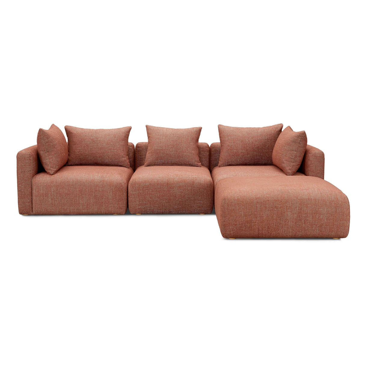 Hangover Heavy Textured Fabric 4-Piece Modular Sectional by TOV Furniture at Eve Furniture