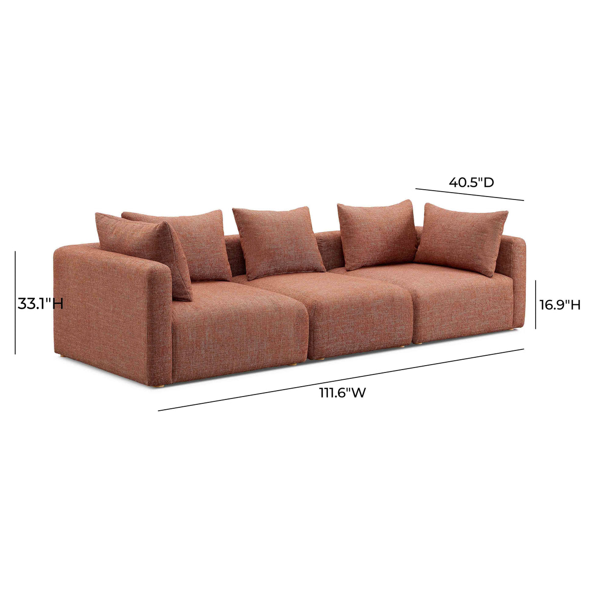 Hangover Heavy Textured Fabric Sofa by TOV Furniture at Eve Furniture