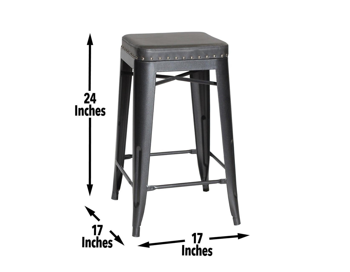 Hank 24″ Backless Counter Stool by Steve Silver at Eve Furniture