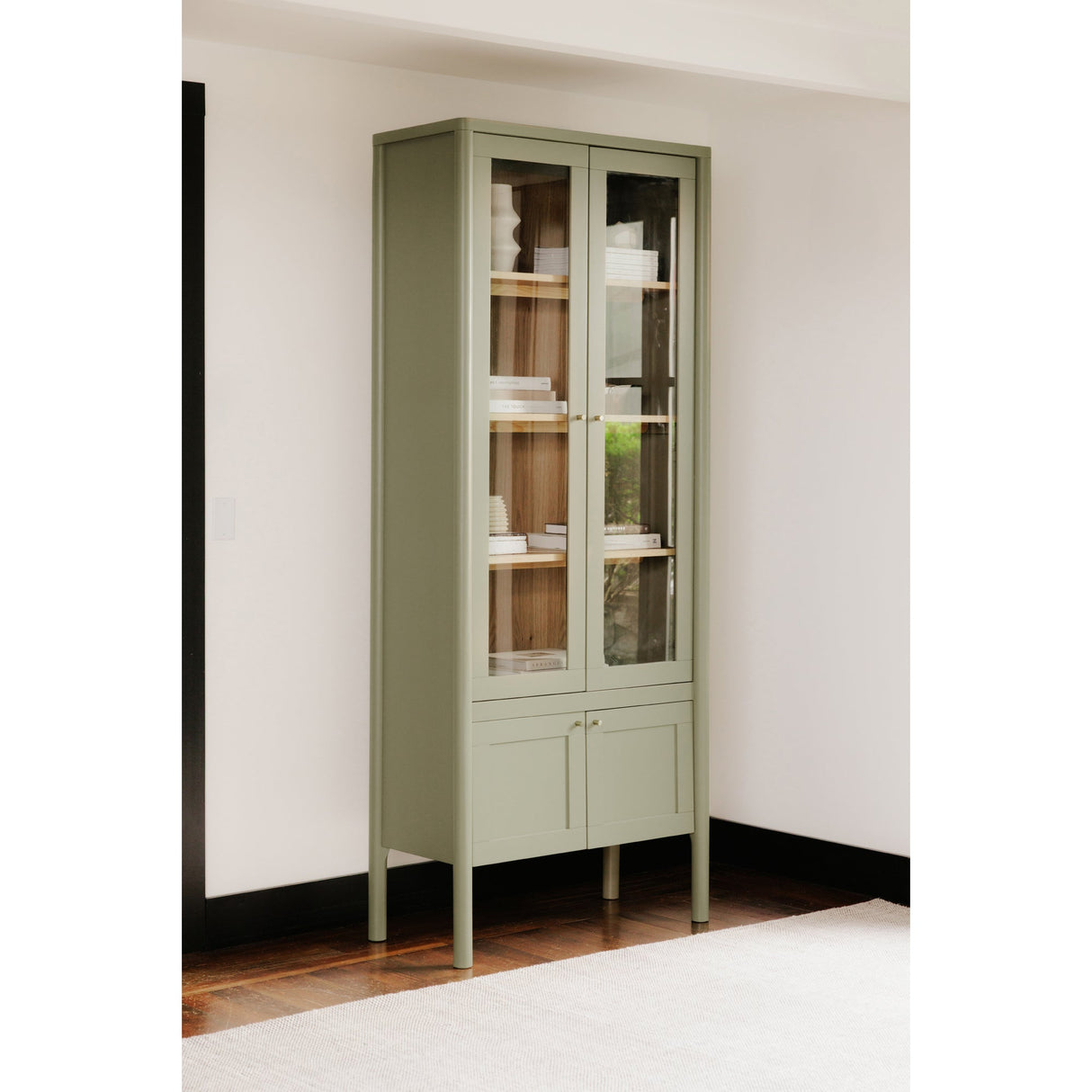 Hannah Green Tall Cabinet by Moe's Home at Eve Furniture