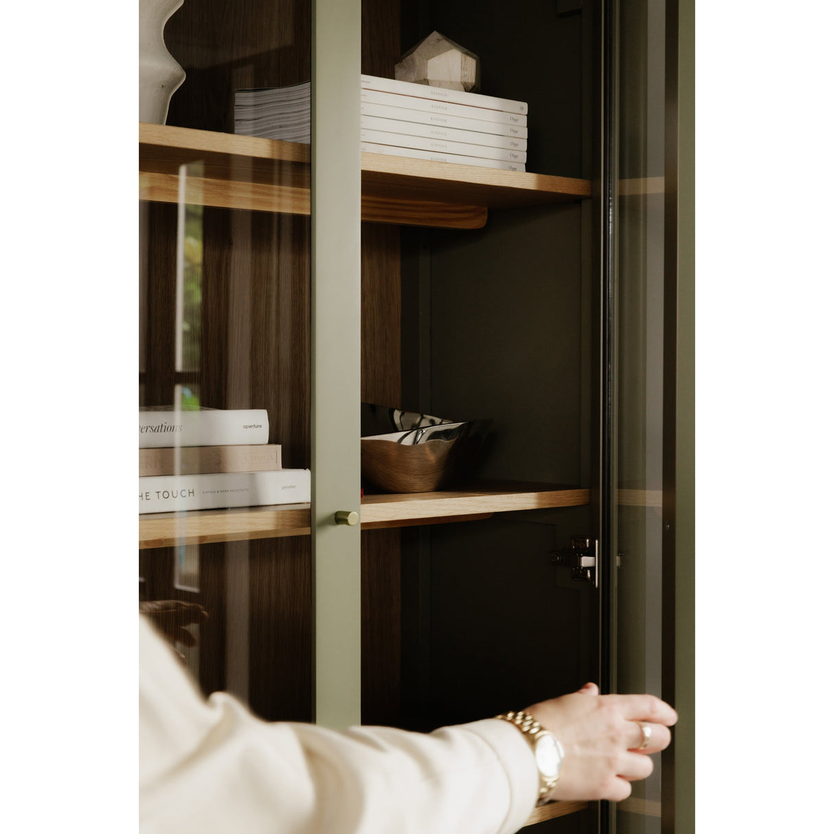 Hannah Green Tall Cabinet by Moe's Home at Eve Furniture
