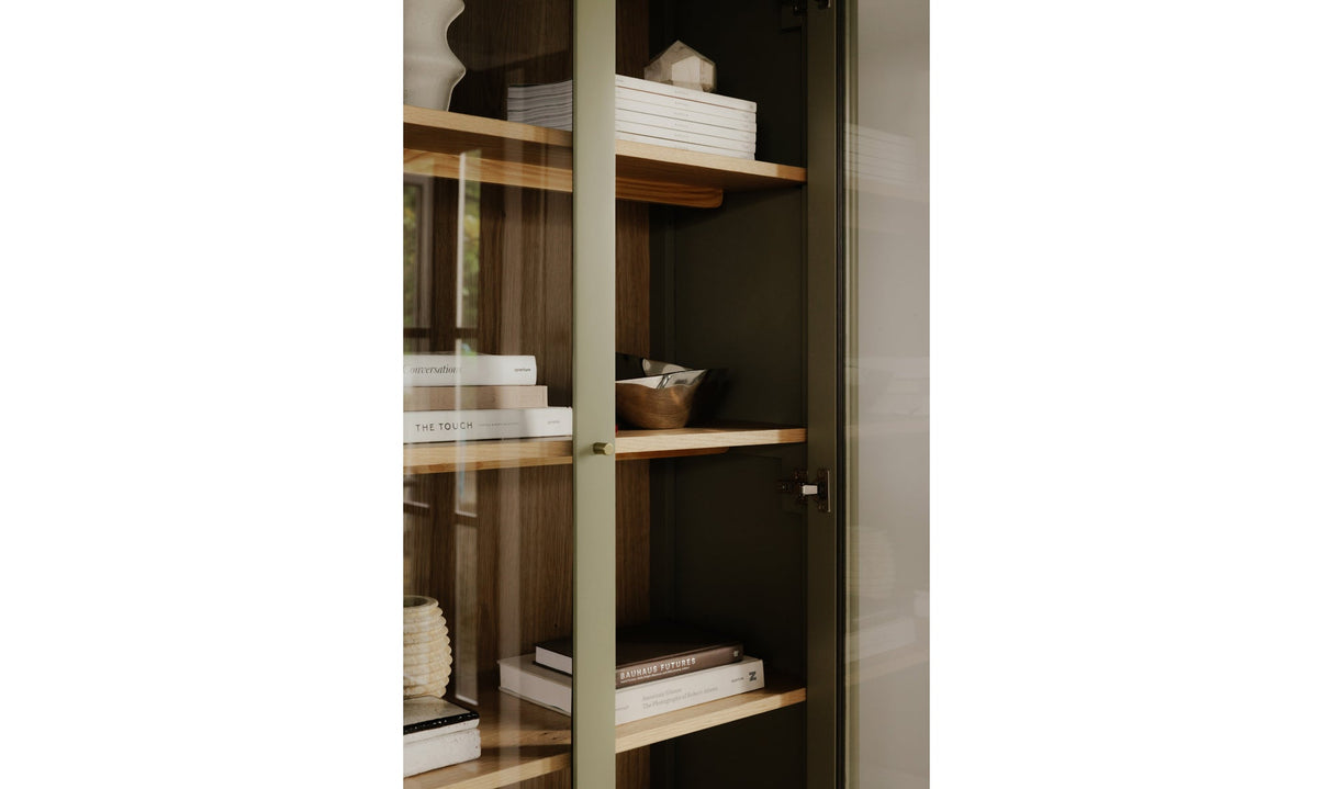 Hannah Tall Cabinet Green by Moe's Home at Eve Furniture