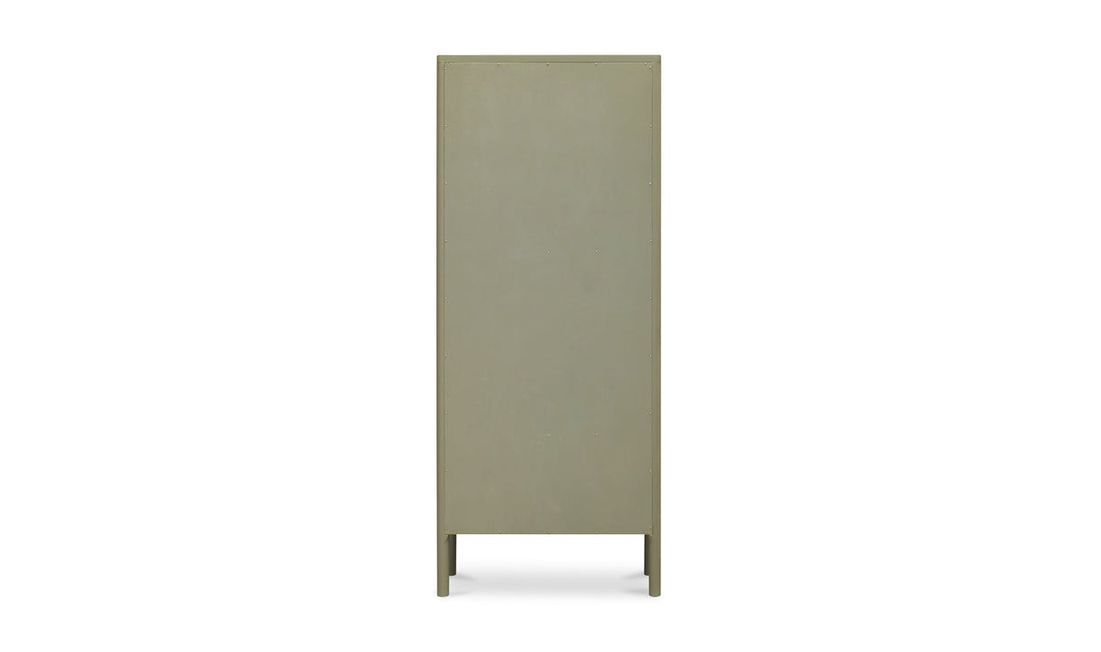 Hannah Tall Cabinet Green by Moe's Home at Eve Furniture