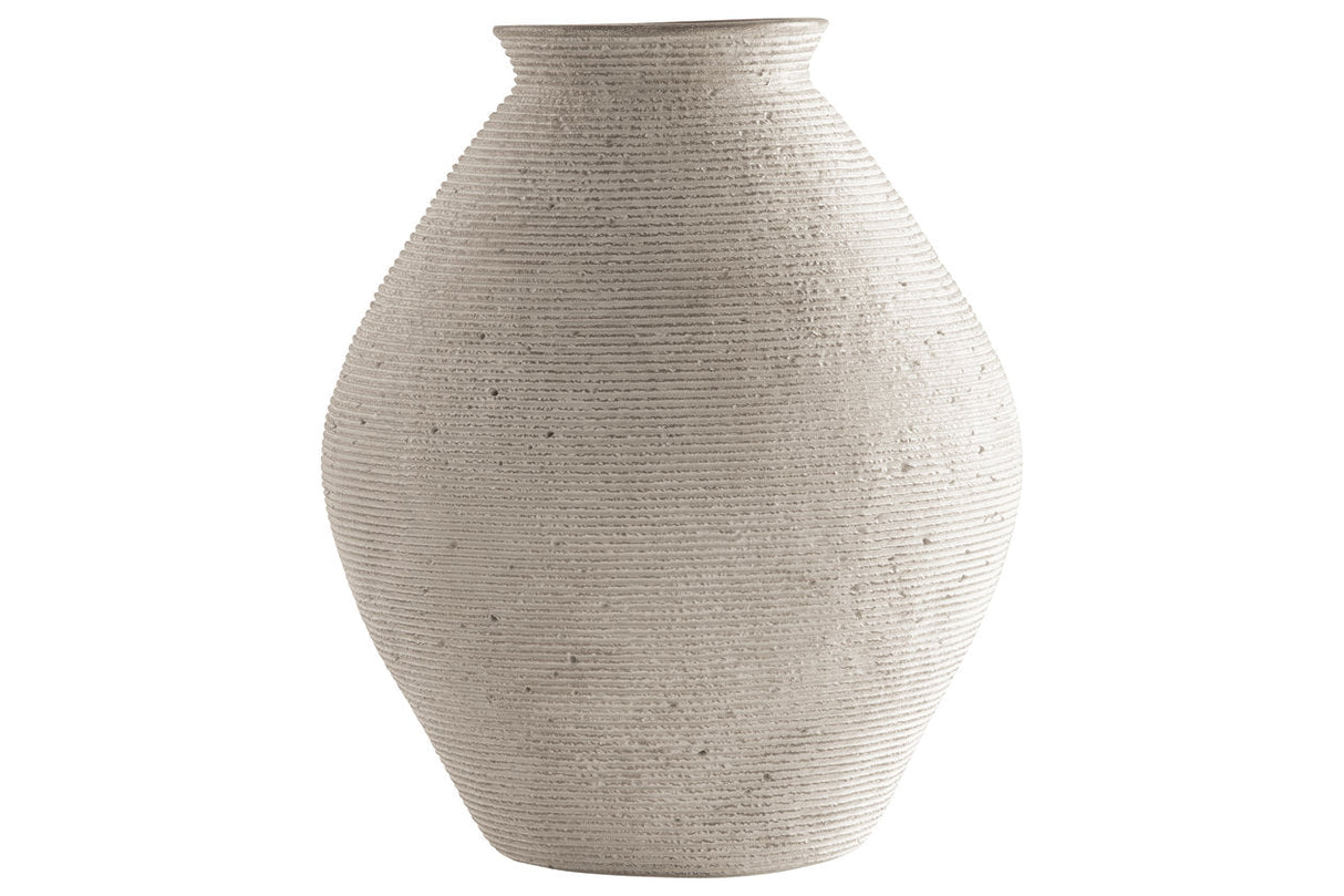 Hannela Antique Tan Vase by ASHLEY FURNITURE at Eve Furniture