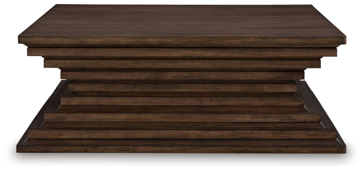 Hannodream Warm Brown Coffee Table by Ashley at Eve Furniture