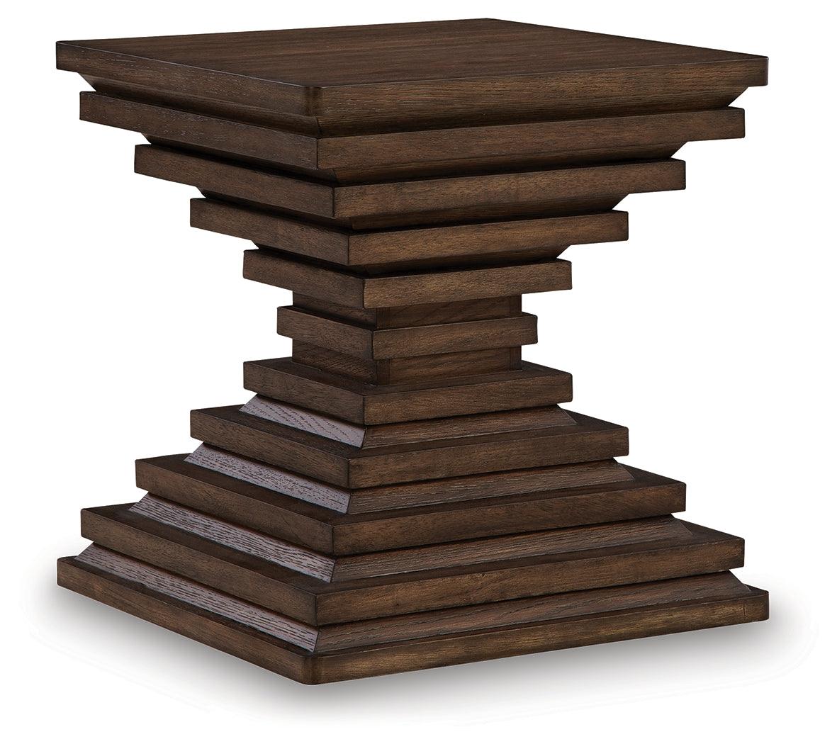 Hannodream Warm Brown End Table by Ashley at Eve Furniture