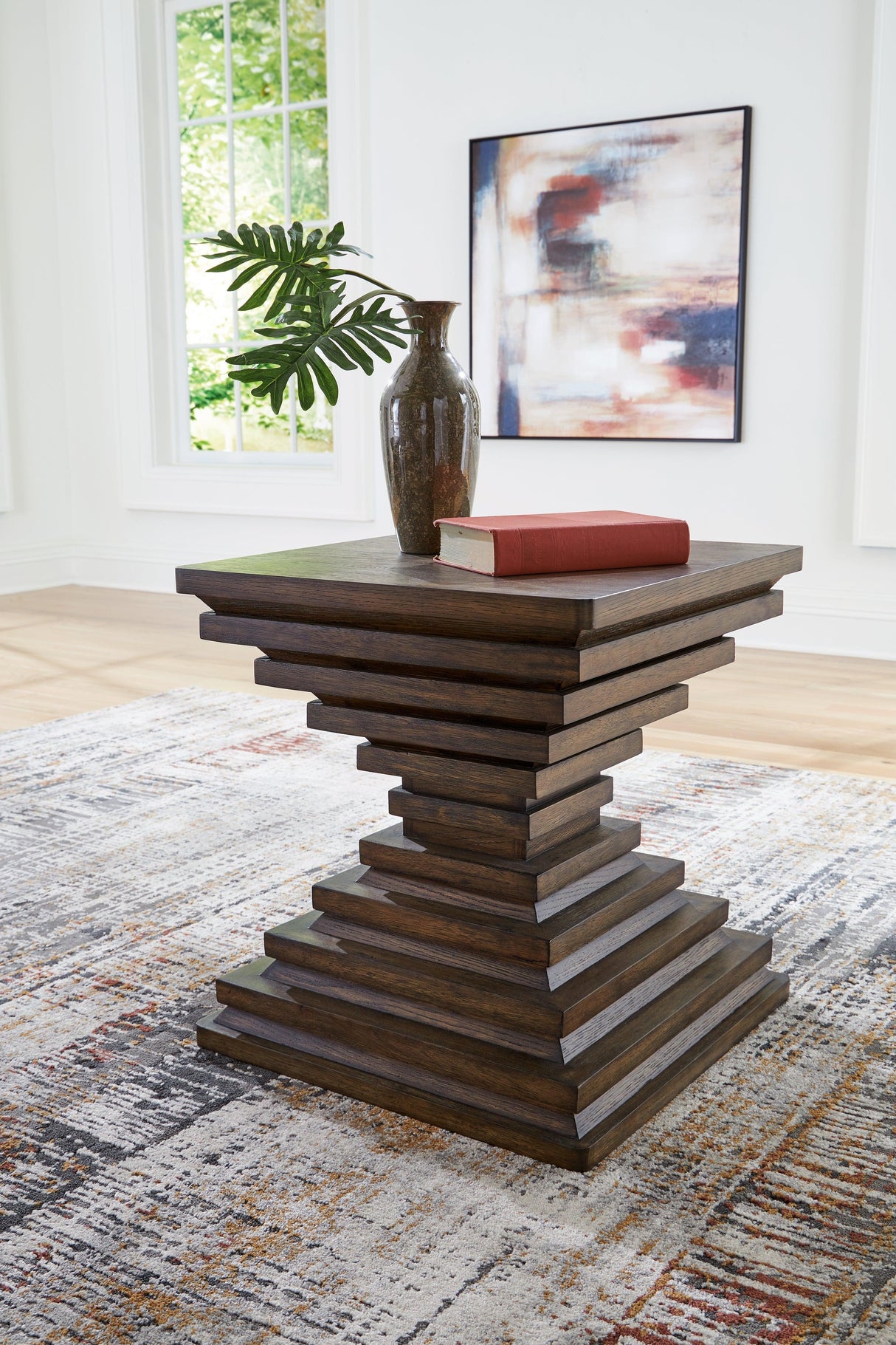 Hannodream Warm Brown End Table by Ashley at Eve Furniture