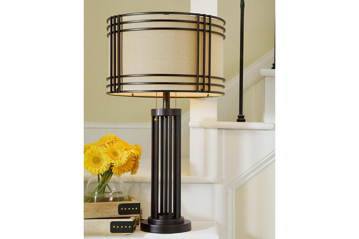 Hanswell Dark Brown Table Lamp by Ashley at Eve Furniture