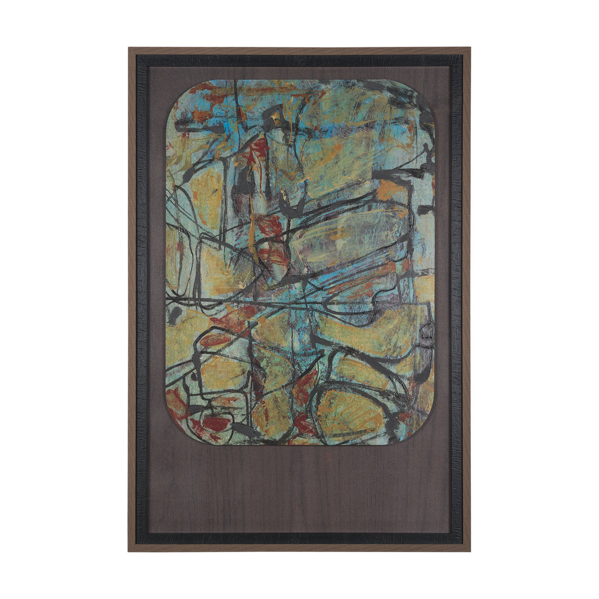 Happenings I by Mercana Studio a Hand Embellished Textured Framed Art Print Matted under Glass by Mercana at Eve Furniture