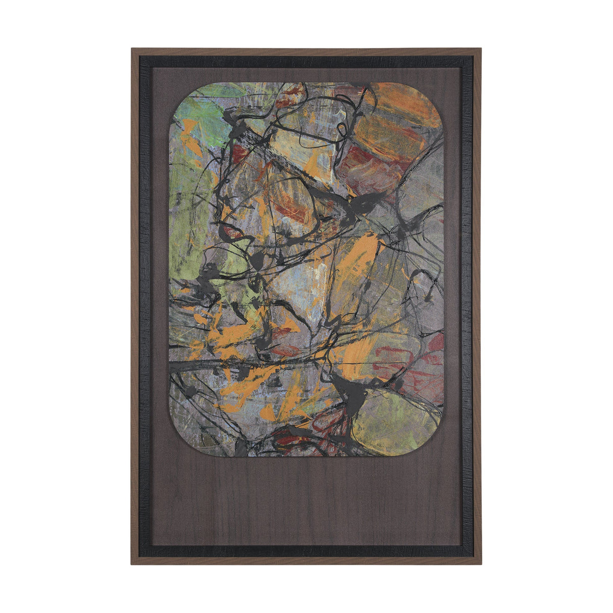 Happenings II by Mercana Studio a Hand Embellished Textured Framed Art Print Matted under Glass by Mercana at Eve Furniture