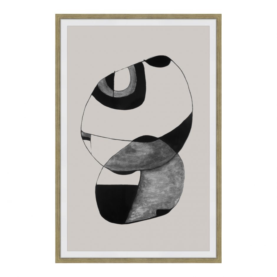 Happiness 1 Abstract Ink Print Wall Decor by Moe's Home at Eve Furniture