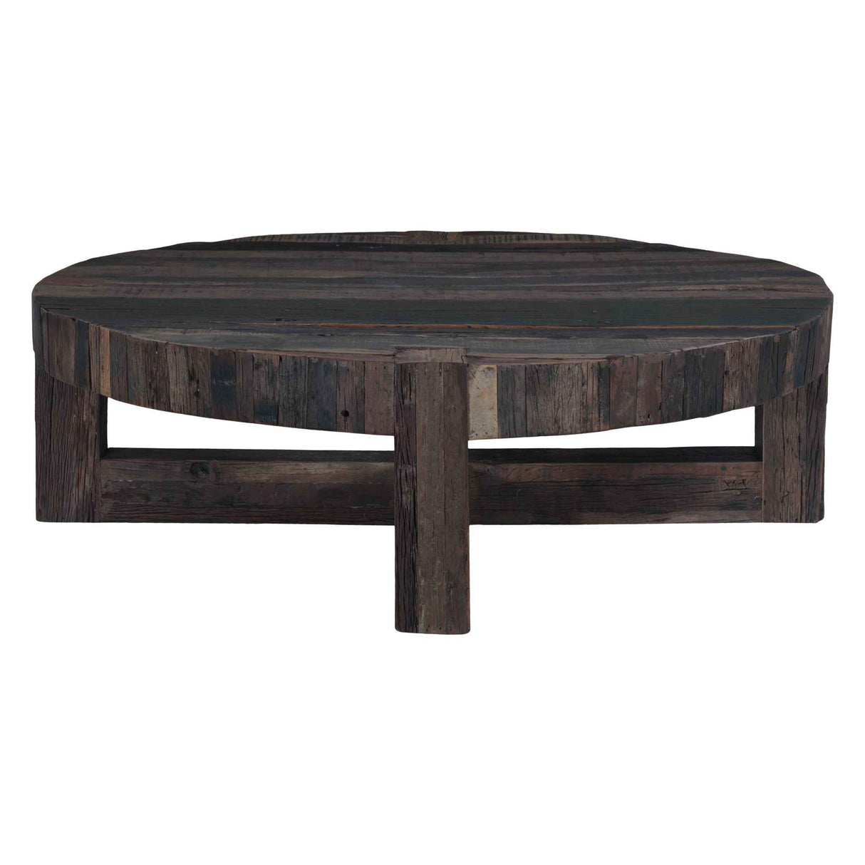Harbor 58" Coffee Table with Cross Base in Reclaimed Hardwood by Home Trends & Design at Eve Furniture