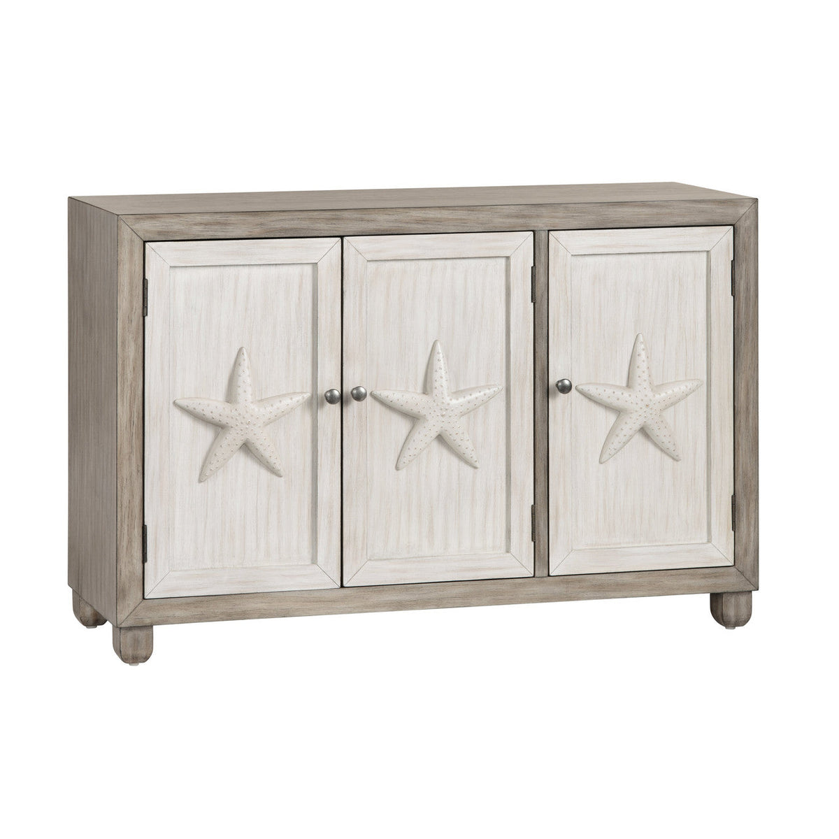 Harbor Brown/White Three-Door Sideboard by Crestview at Eve Furniture