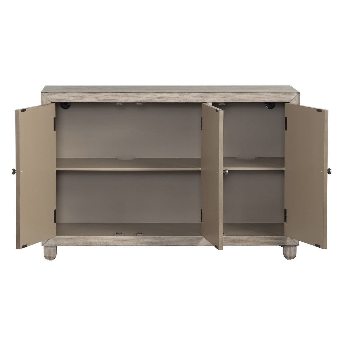 Harbor Brown/White Three-Door Sideboard by Crestview at Eve Furniture