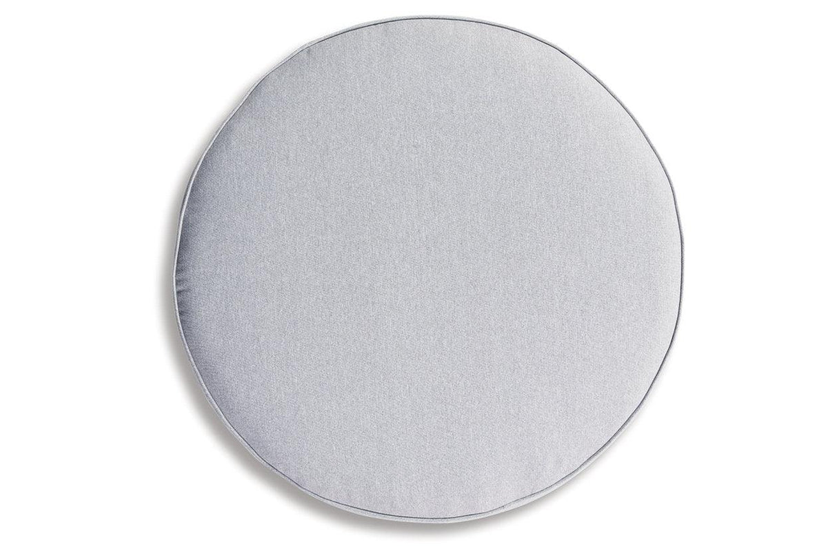 Harbor Court Gray Ottoman with Cushion by Ashley at Eve Furniture