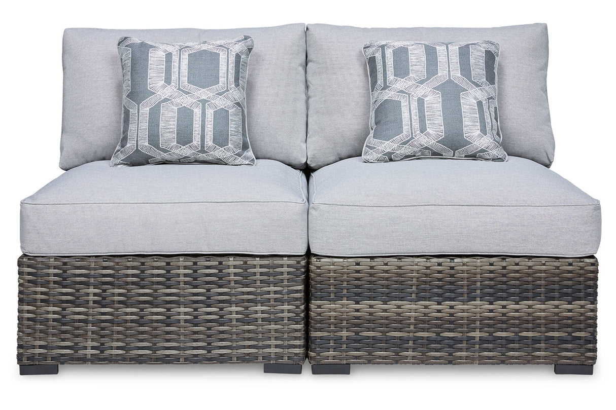 Harbor Court Gray Outdoor Armless Chair (Set of 2) by Ashley at Eve Furniture