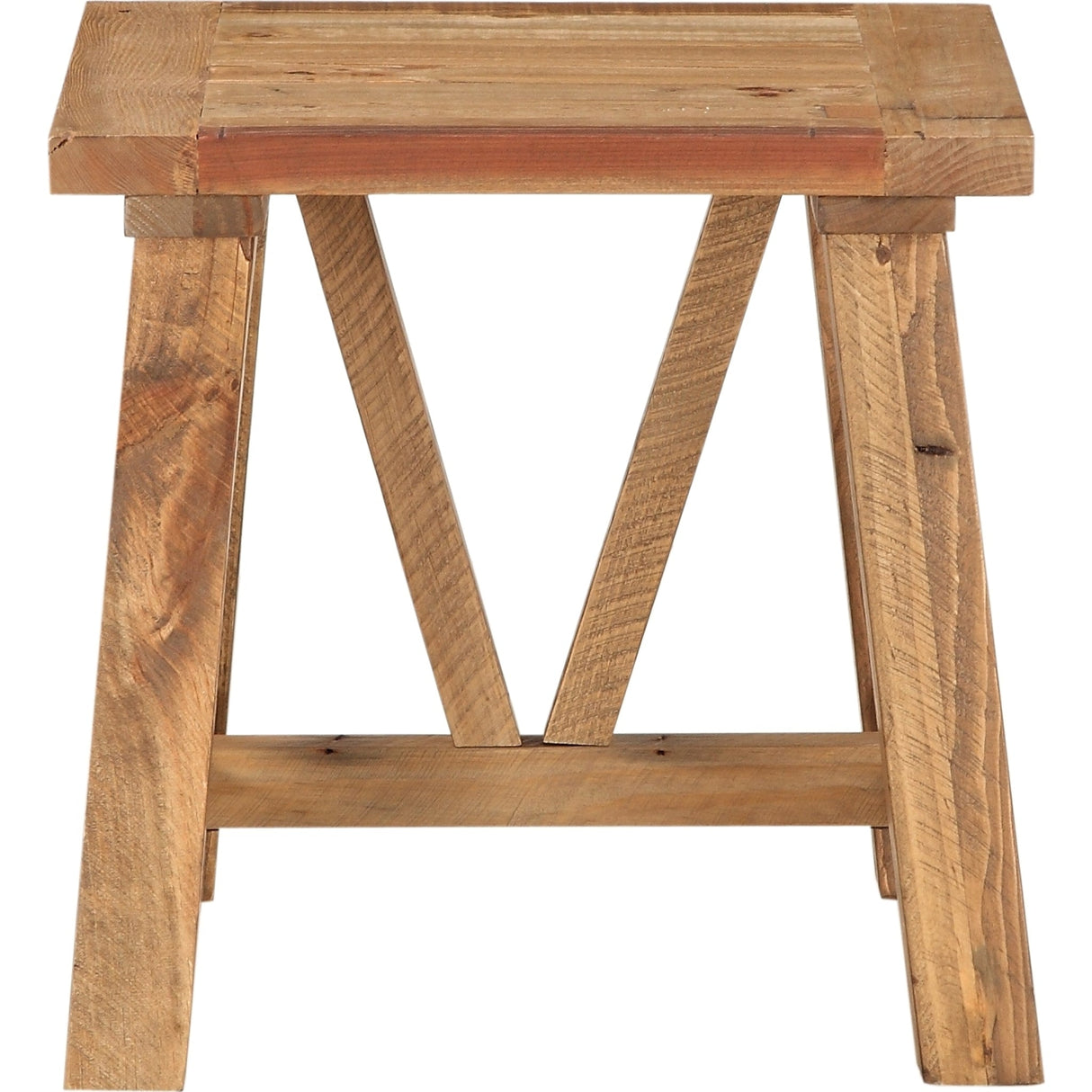 Harby Reclaimed Wood Square Side Table in Rustic Tawny by Modus Furniture at Eve Furniture