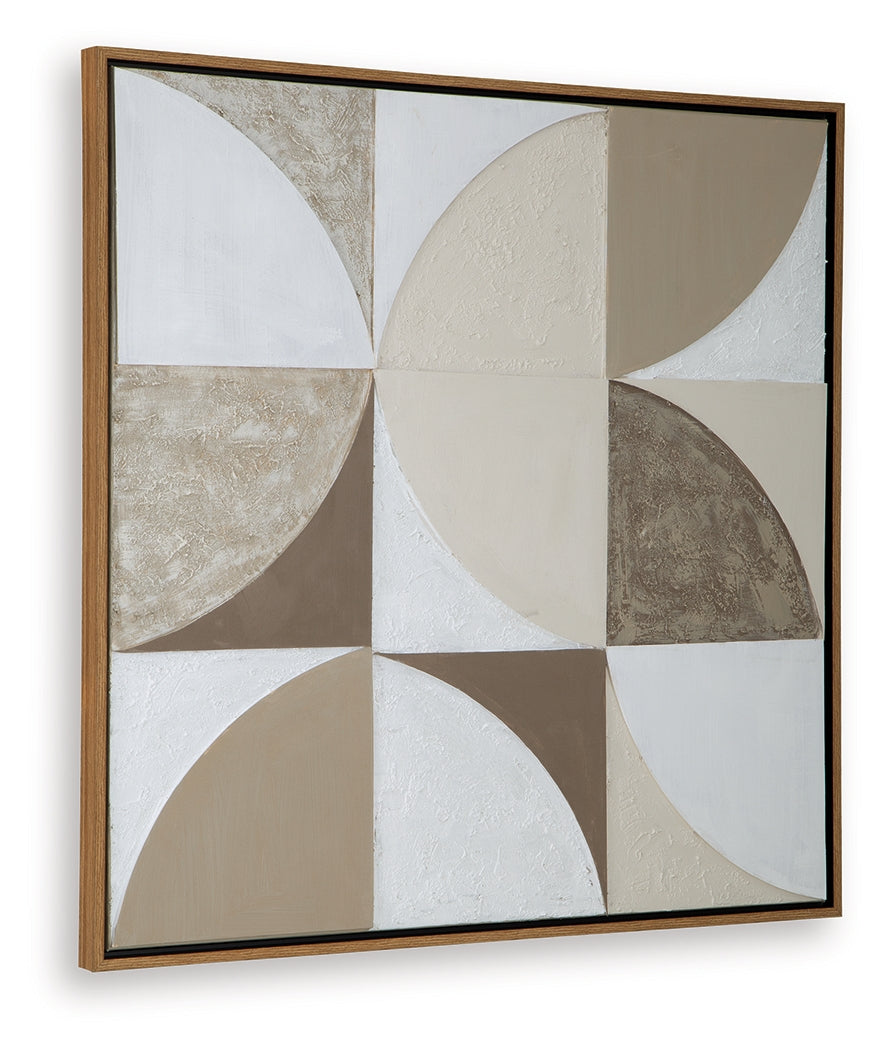 Harelman Tan/Taupe/White Wall Art by ASHLEY FURNITURE at Eve Furniture