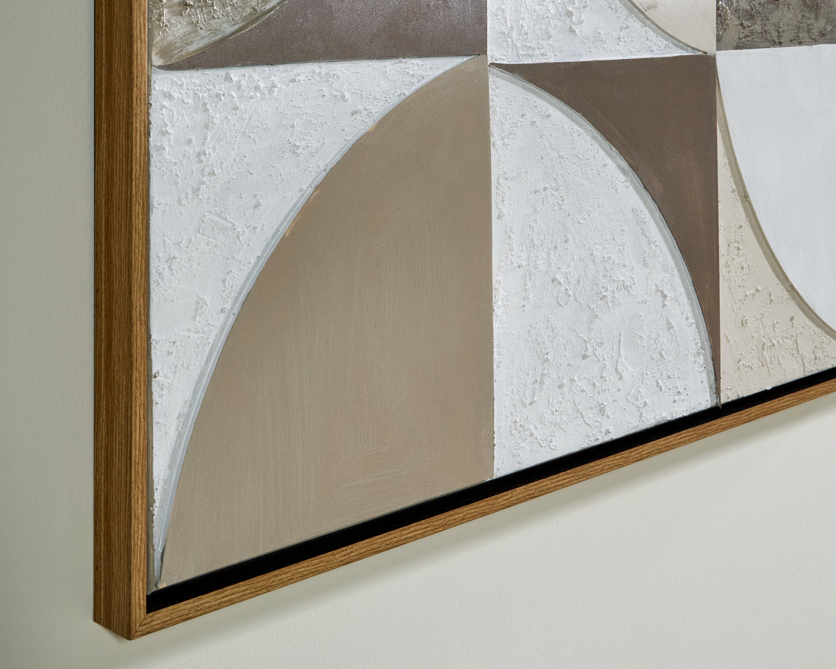 Harelman Tan/Taupe/White Wall Art by ASHLEY FURNITURE at Eve Furniture
