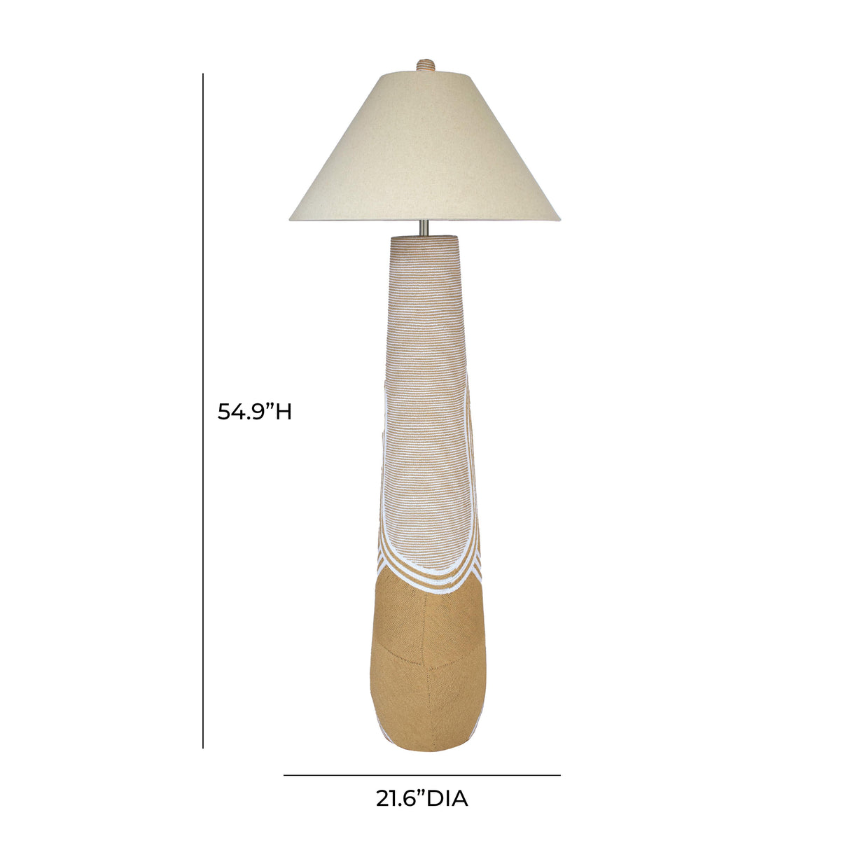 Harlee Natural Woven Floor Lamp by TOV Furniture at Eve Furniture