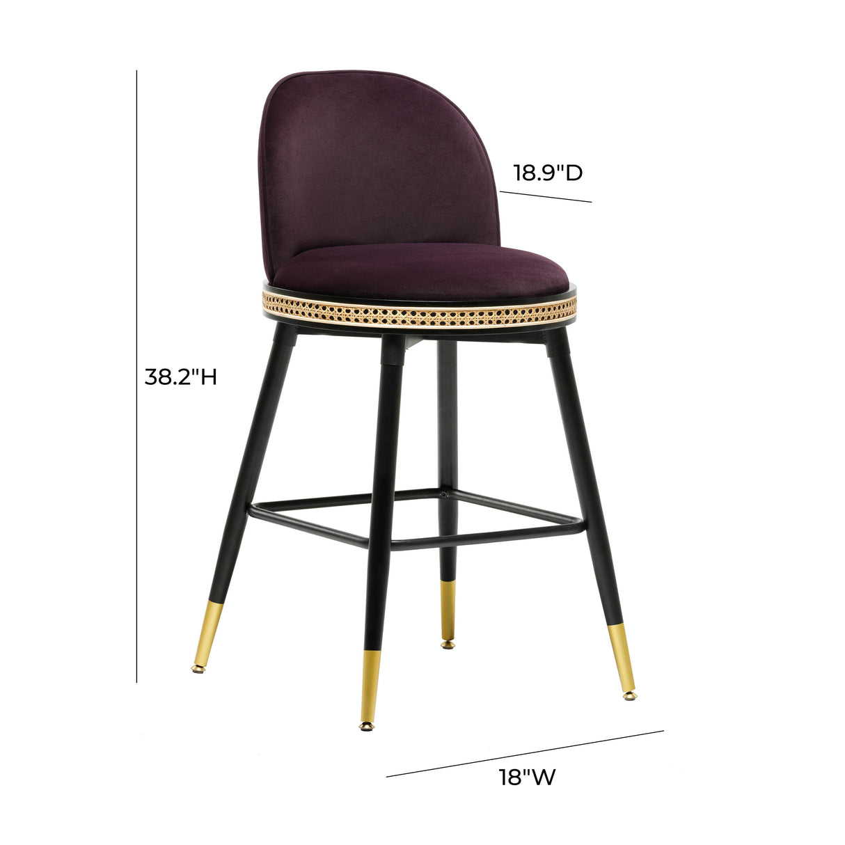 Harley Velvet Stool by TOV Furniture at Eve Furniture