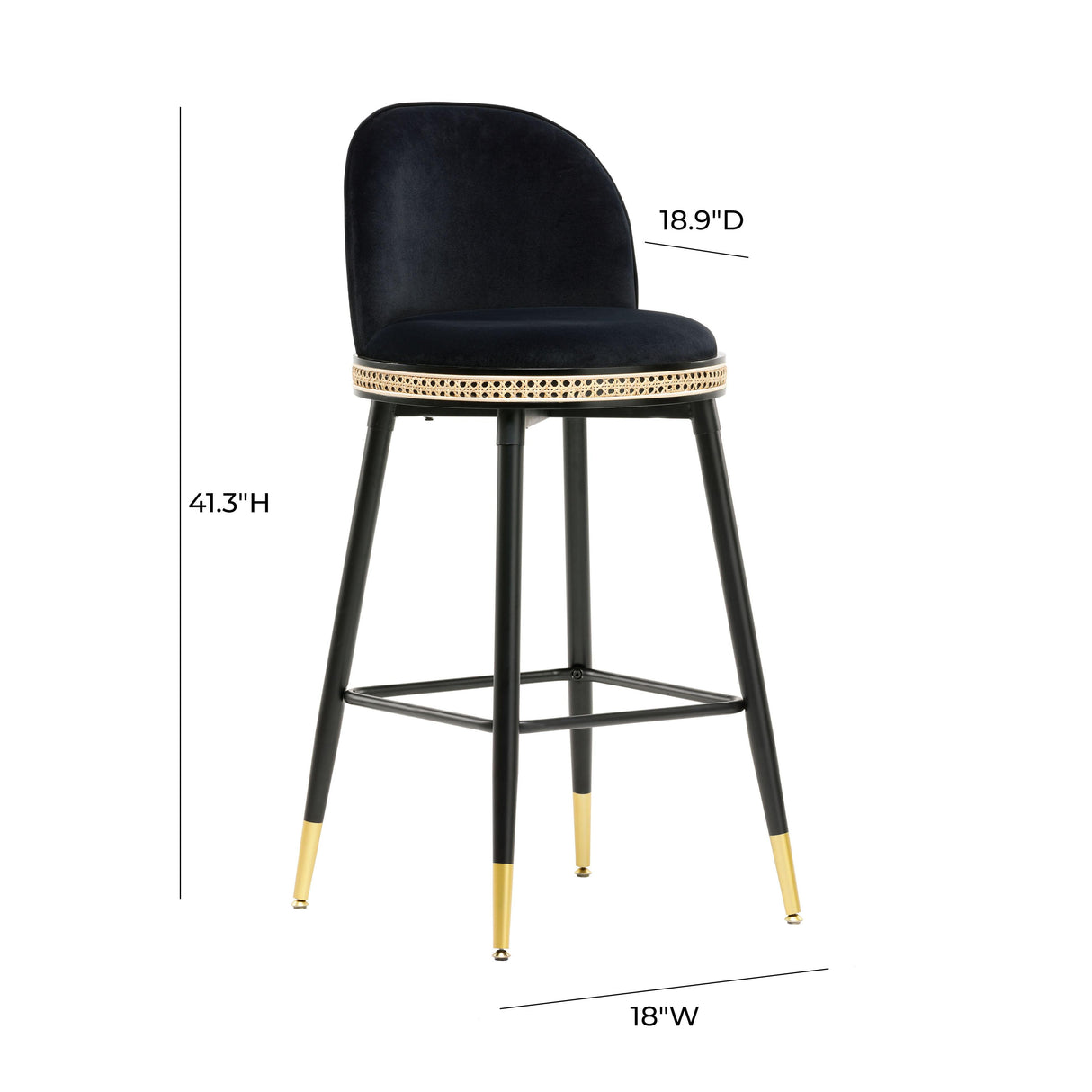 Harley Velvet Stool by TOV Furniture at Eve Furniture