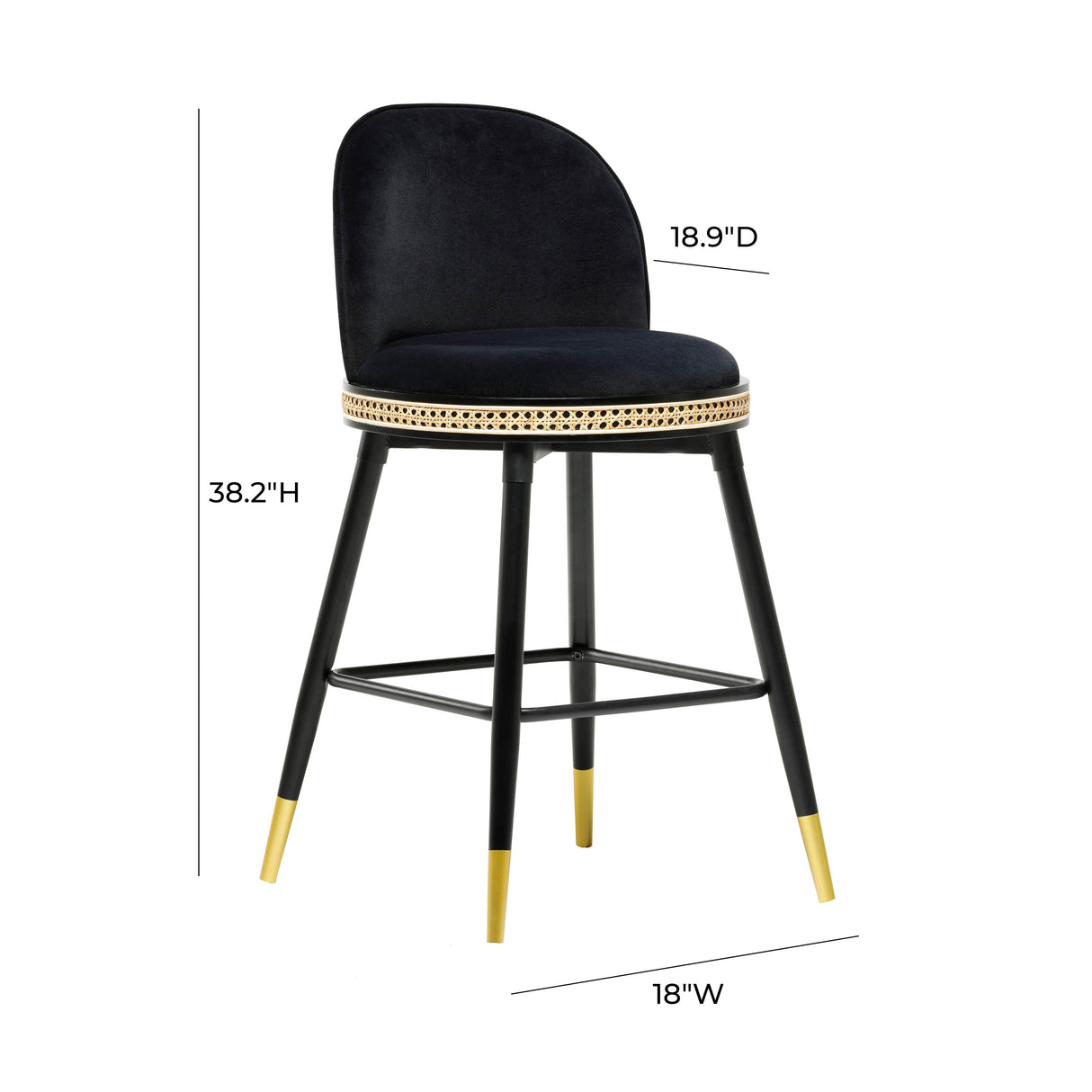 Harley Velvet Stool by TOV Furniture at Eve Furniture