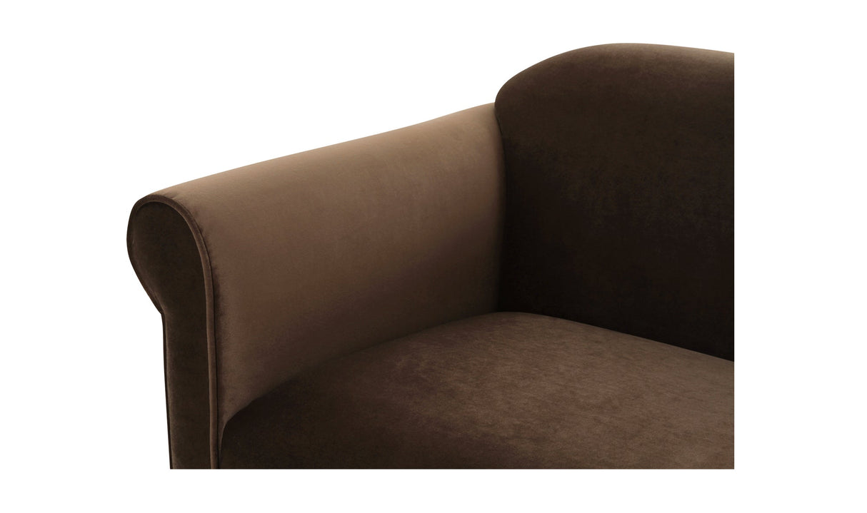 Harmony Accent Chair Dark Brown Faux Mohair by Moe's Home at Eve Furniture