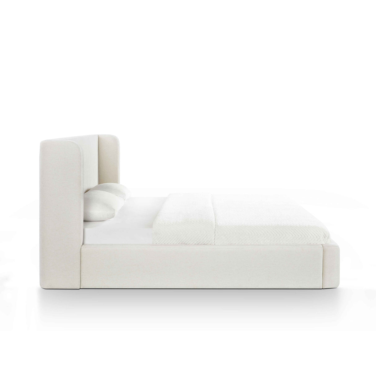 Harmony Cream Performance Chenille King Bed by TOV Furniture at Eve Furniture