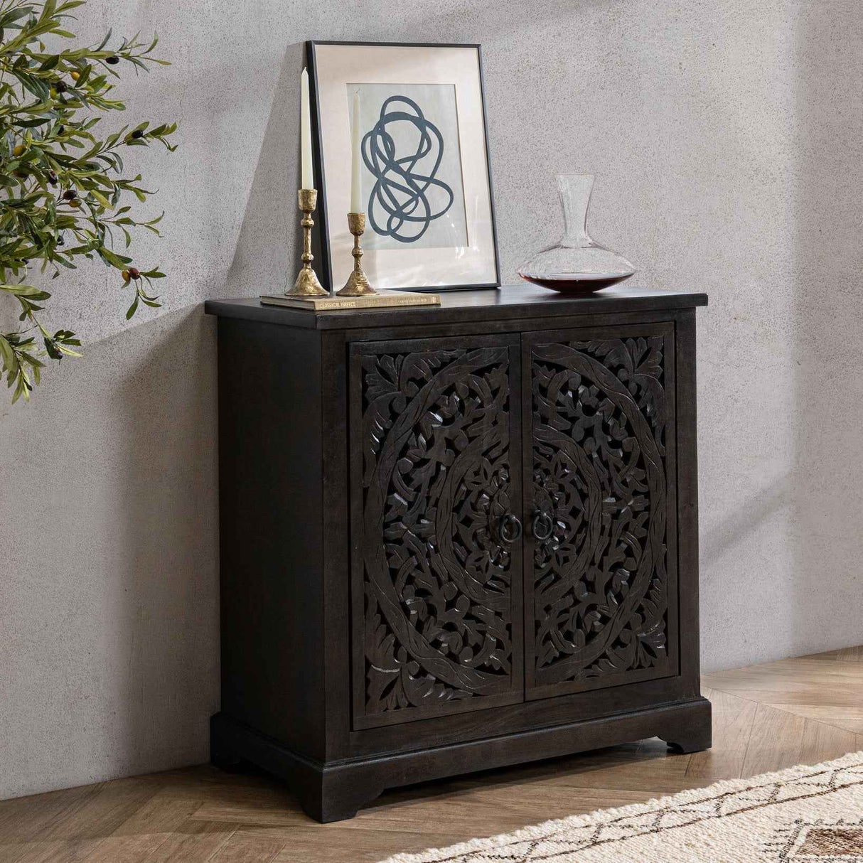 Harmony Harvest Walnut 2 Door Cabinet by Classic Home at Eve Furniture