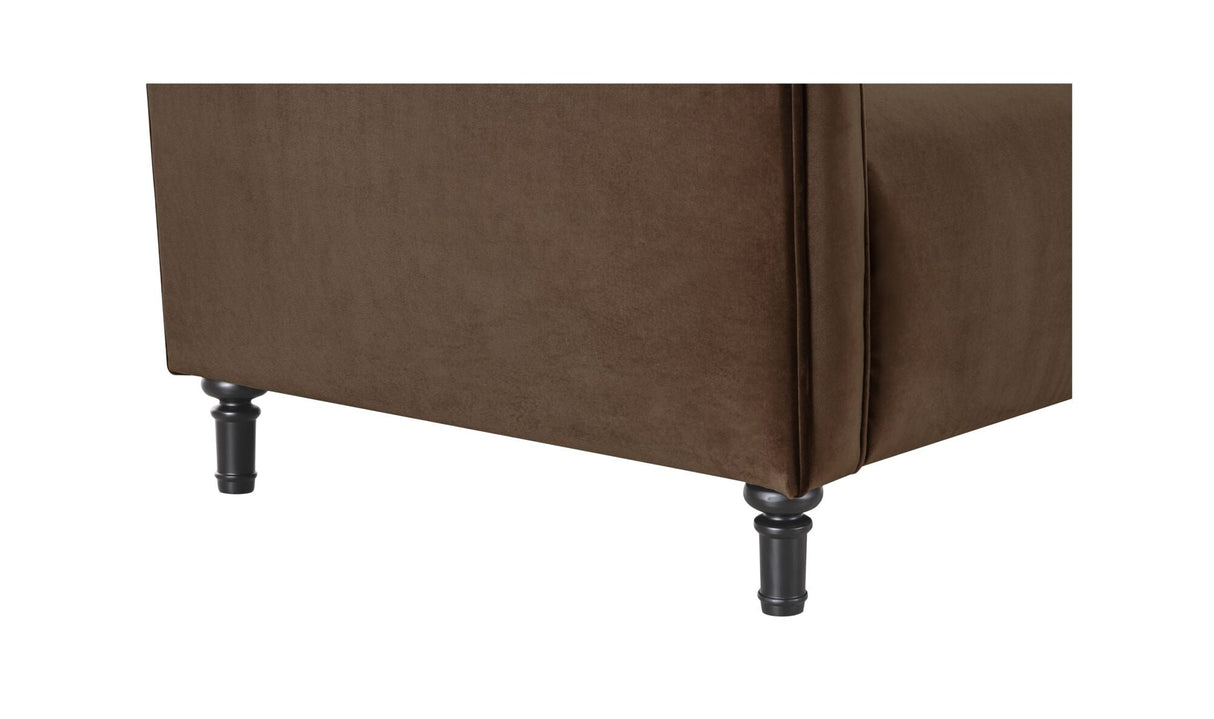 Harmony Sofa Dark Brown Faux Mohair by Moe's Home at Eve Furniture