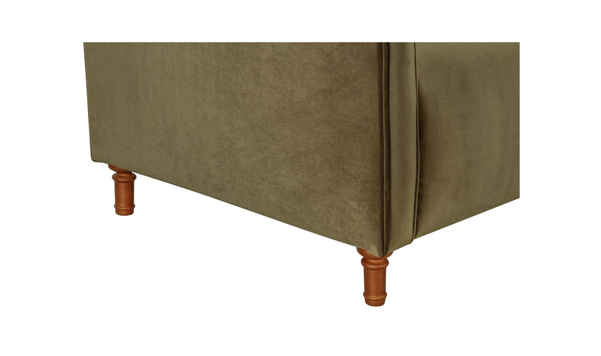 Harmony Sofa Dark Green Faux Mohair by Moe's Home at Eve Furniture