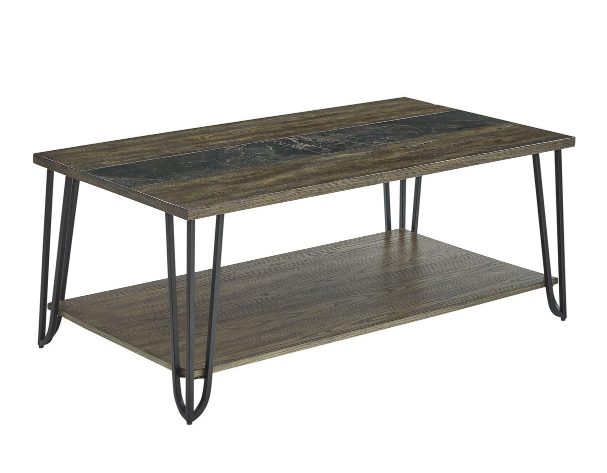 Harper Cocktail Table with SIntered Stone Inlay by Steve Silver at Eve Furniture