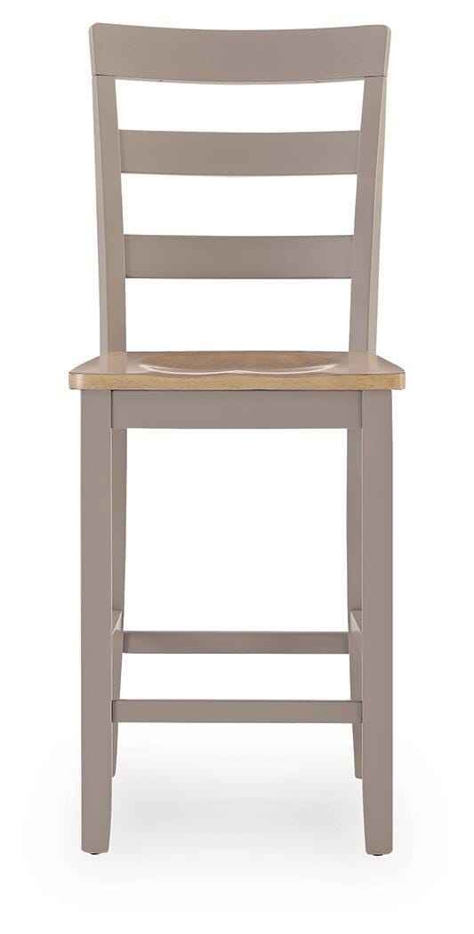 Harperfeld Natural/Gray Counter Height Barstool, Set of 2