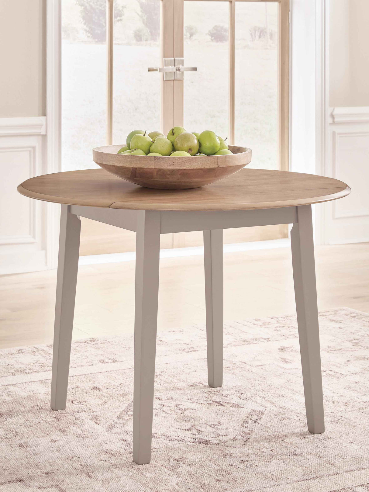 Harperfeld Natural/Gray Dining Drop Leaf Table