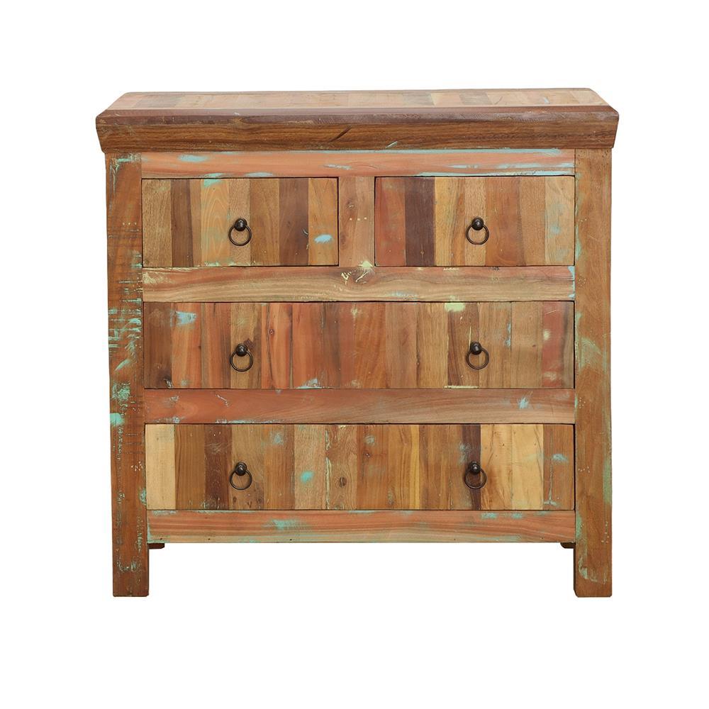 Harper Reclaimed Wood 4-Drawer Accent Cabinet by Coaster at Eve Furniture