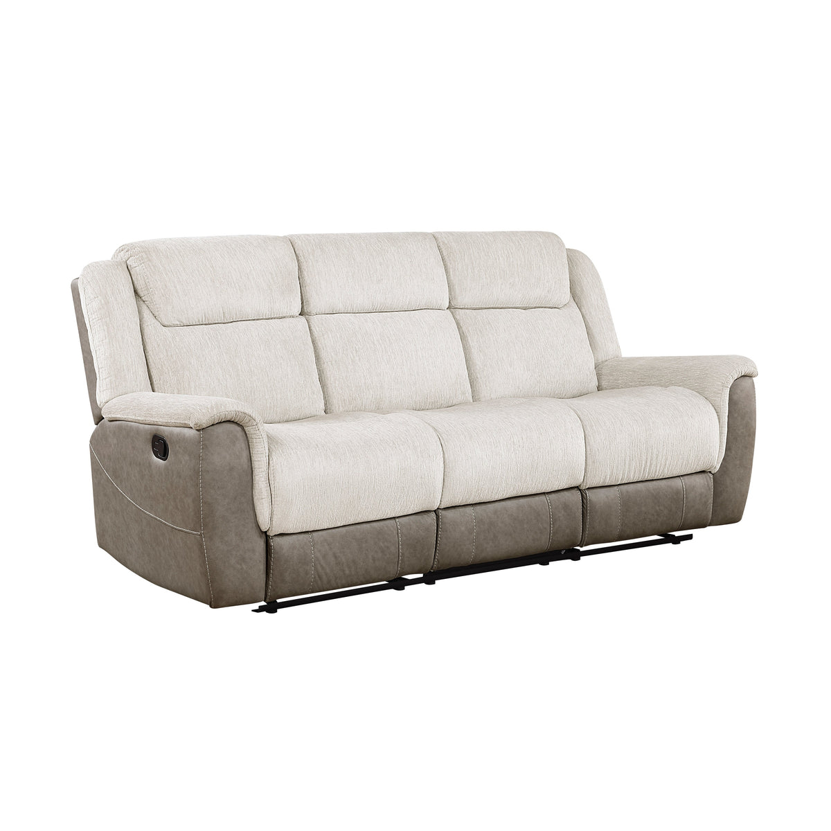 Harriette Beige/Brown 2-Piece Double Reclining Set by Homelegance at Eve Furniture