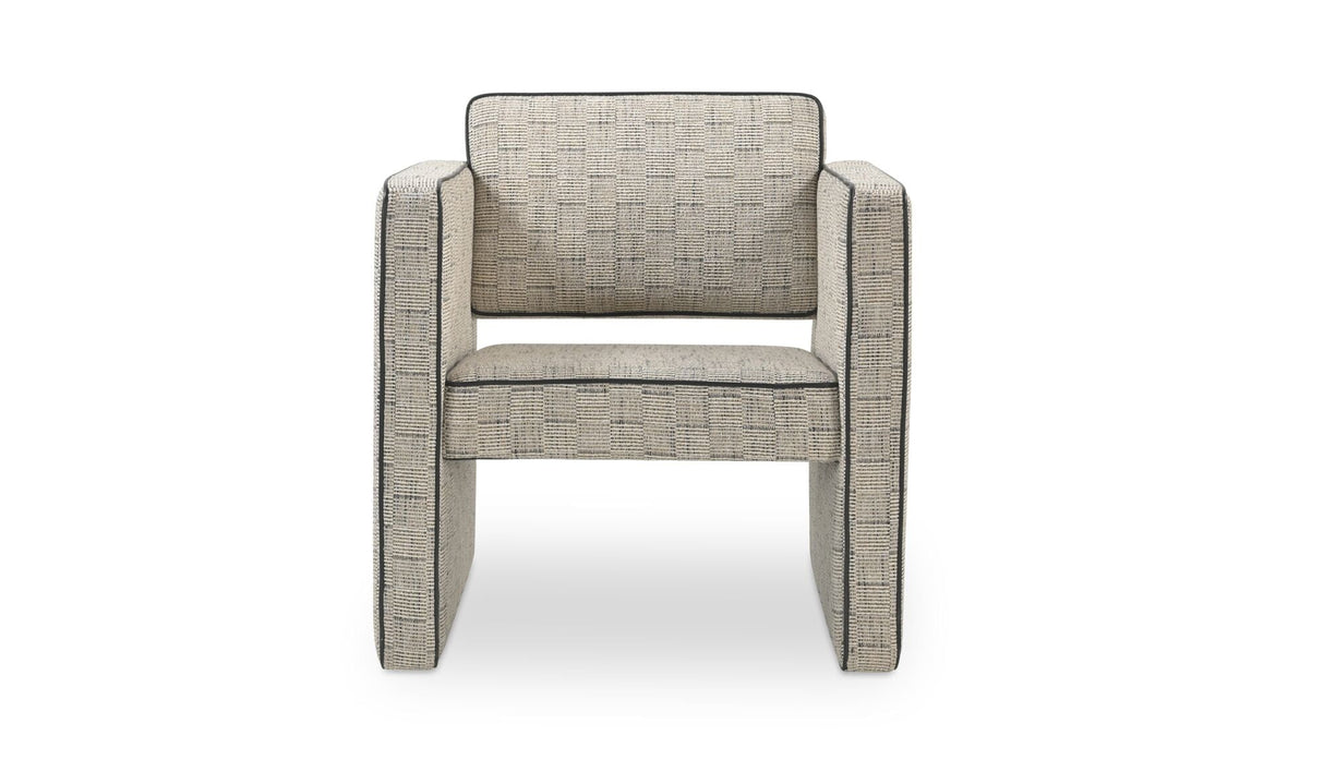 Harris Accent Chair Black And Beige Weave by Moe's Home at Eve Furniture