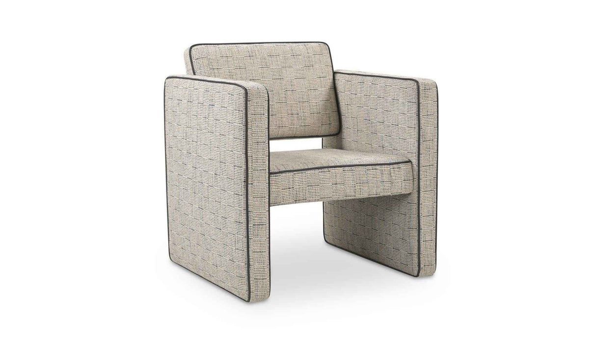 Harris Black/Beige Weave Accent Chair