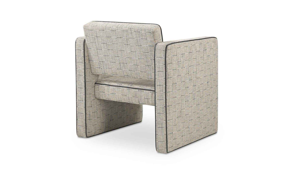 Harris Black/Beige Weave Accent Chair by Moe's Home at Eve Furniture