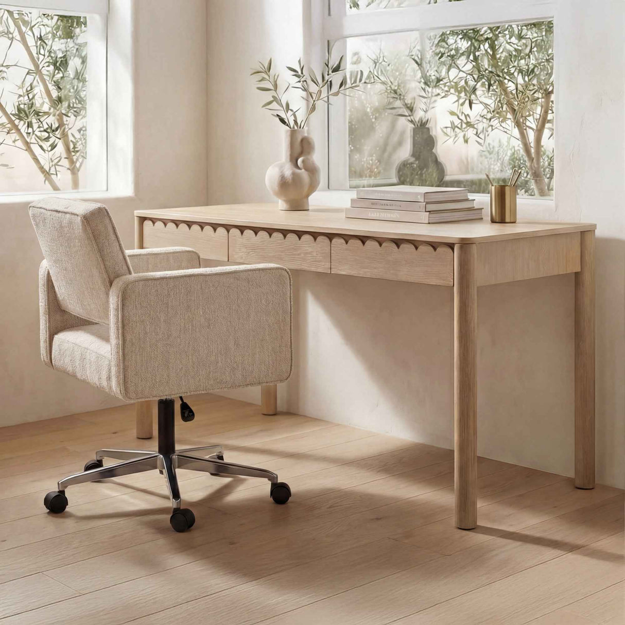 Harris Oat Office Chair by Moe's Home at Eve Furniture
