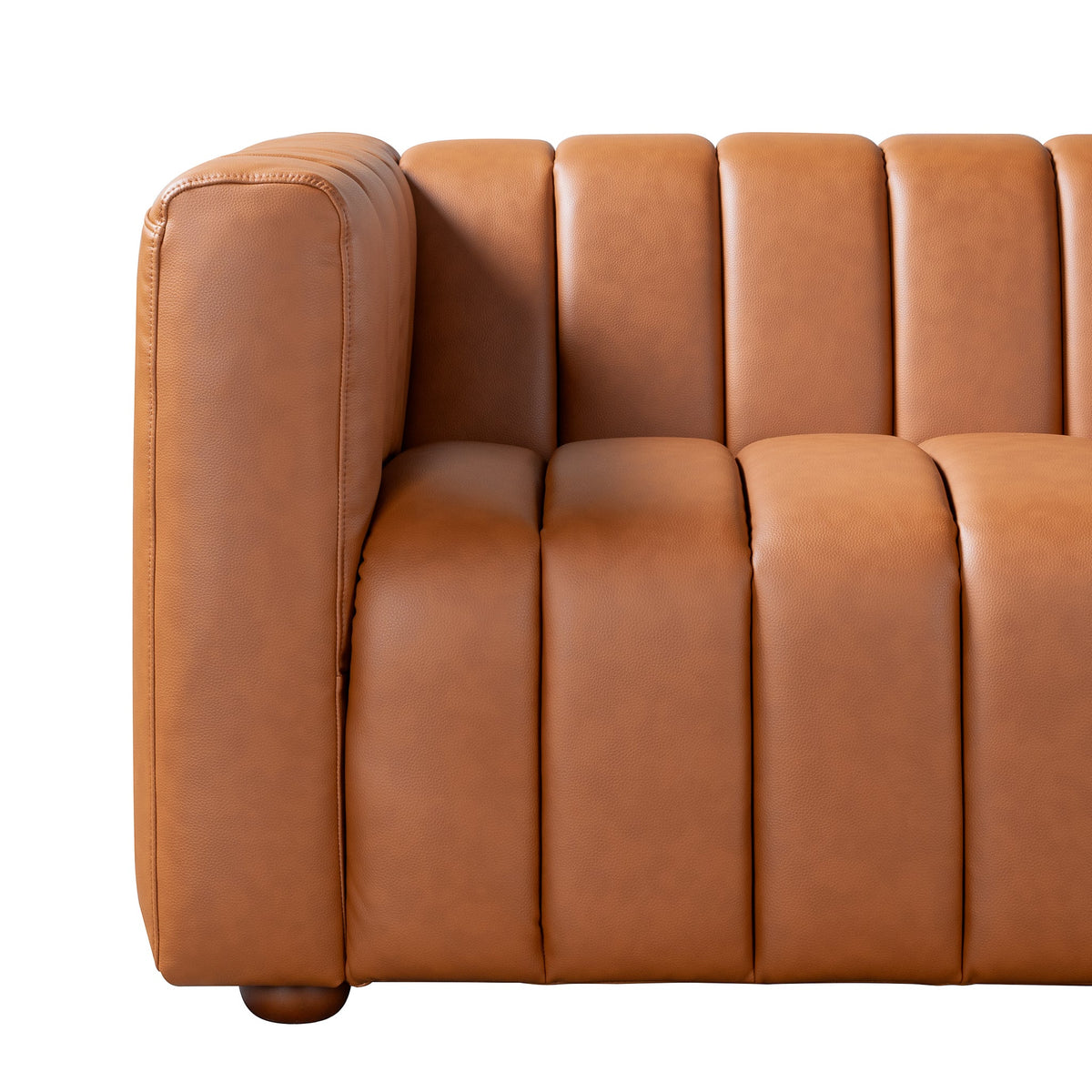 Harrison Cognac Genuine Leather 3-Seater Sofa by Ashcroft Furniture at Eve Furniture